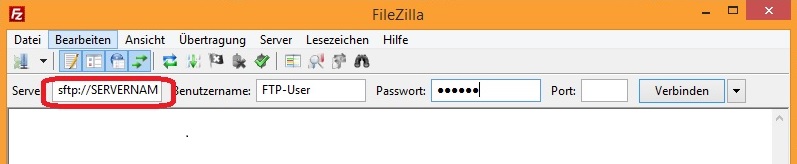 SFTP Einstellungen 1